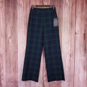 NWT Tuckernuck Womens Small Blackwatch Erin Pants Straight Wide Leg Polyester